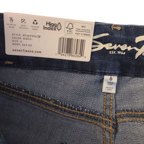 SEVEN7 Jeans Tummyless Skinny Ankle‎ Length Womens Sz 6 - Picture 4 of 12